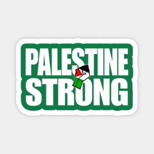 Palestine Strong - Palestine Flag Fist - Back Magnet