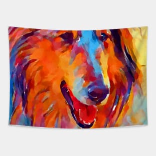 Collie Watercolor Tapestry