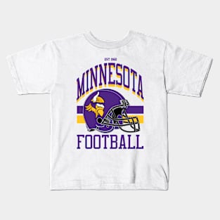 Minnesota Vikings Pattern, White Background Kids T-Shirt for Sale