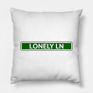 Lonely Ln Street Sign Pillow