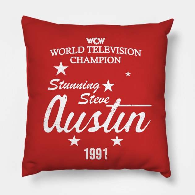 1991 WCW TV Champion Stunning Steve Austin Pillow by Meat Beat