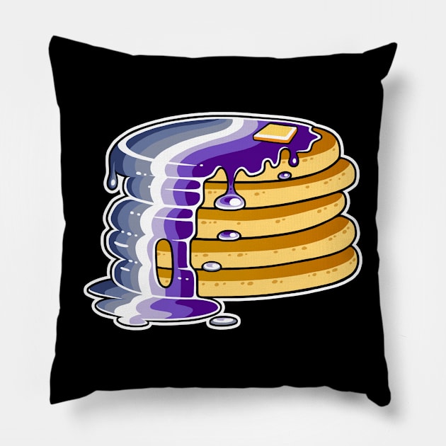 Butch Lesbian Pride Pancakes LGBT Pillow by FlannMoriath