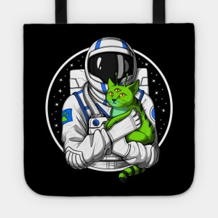 Alien Cat Astronaut Tote