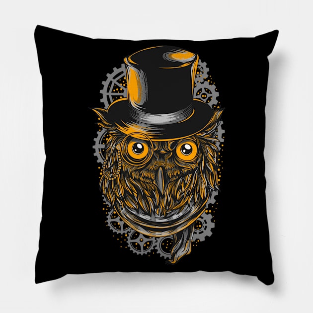 Traveling owl Pillow by JaunzemsR