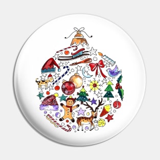 Christmas Ball Theme Pin