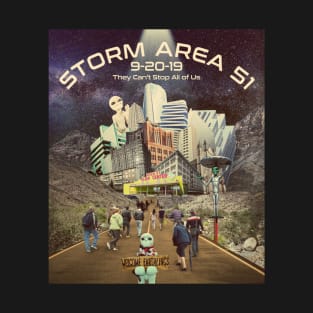 Storm Area 51 COLLAGE They Cant Stop All of us 09 20 2019 T-Shirt