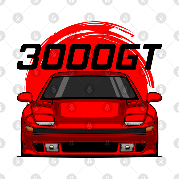 Front Red 3000GT 1990 1993 by GoldenTuners