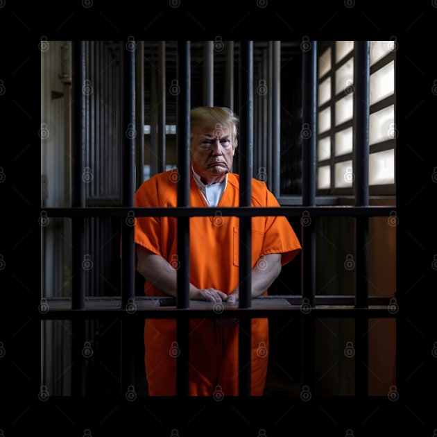 Trump Prison T-Shirts Design by Maverick Media