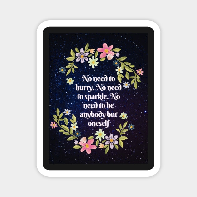 be yourself - virginia woolf book quote Magnet by Faeblehoarder