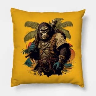 gorilla pirate Pillow