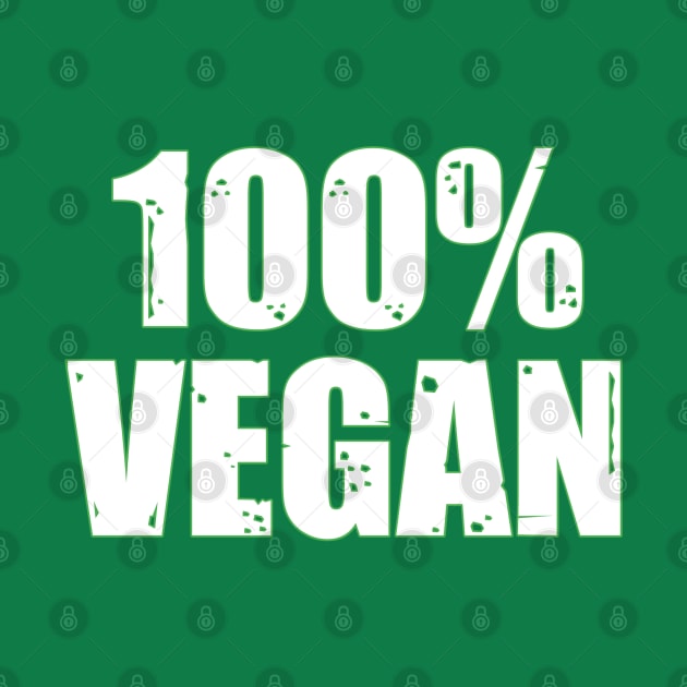 100% Vegan Funny T-Shirt for Women Men Kids Gift by Flyprint