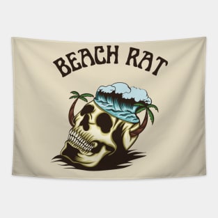 beach rat skull design Tapestry