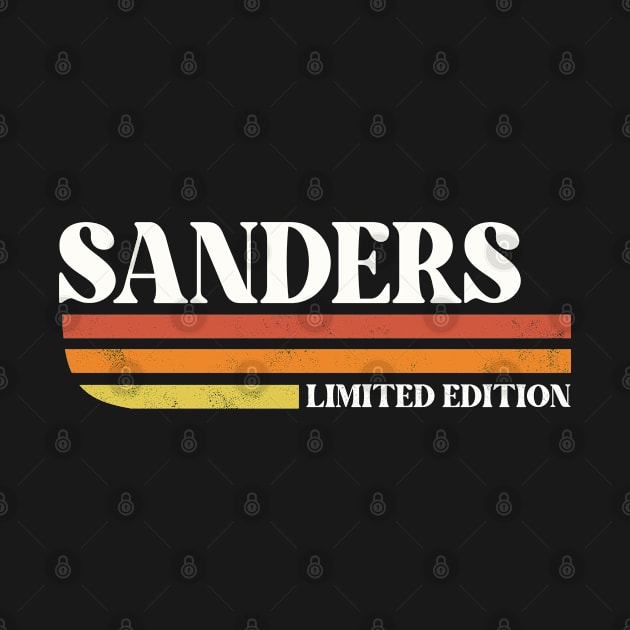 SANDERS Surname Funny Reunion Retro Vintage 70s 80s Birthday by Silo Co.