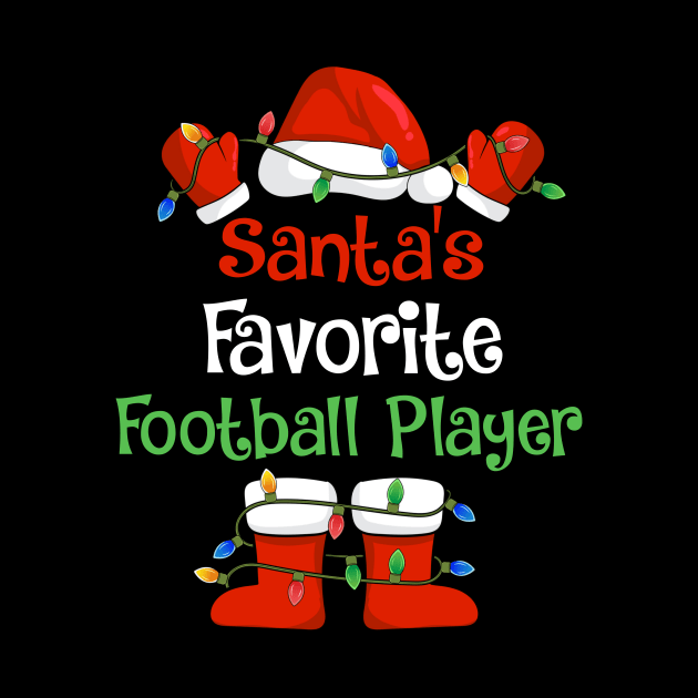 Santa's Favorite Football Player Funny Christmas Pajamas by cloverbozic2259lda