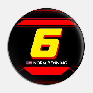 Norm Benning #6 2023 NASCAR Design Pin