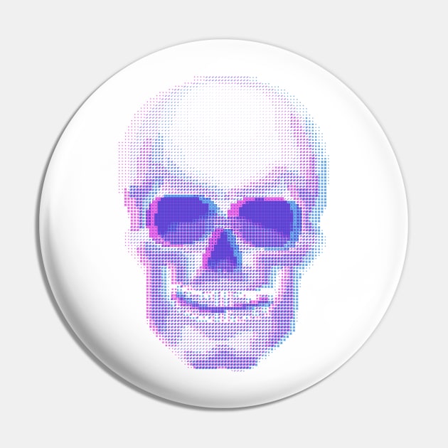 Skull Anaglyph effect vector halftone print Pin by Agor2012