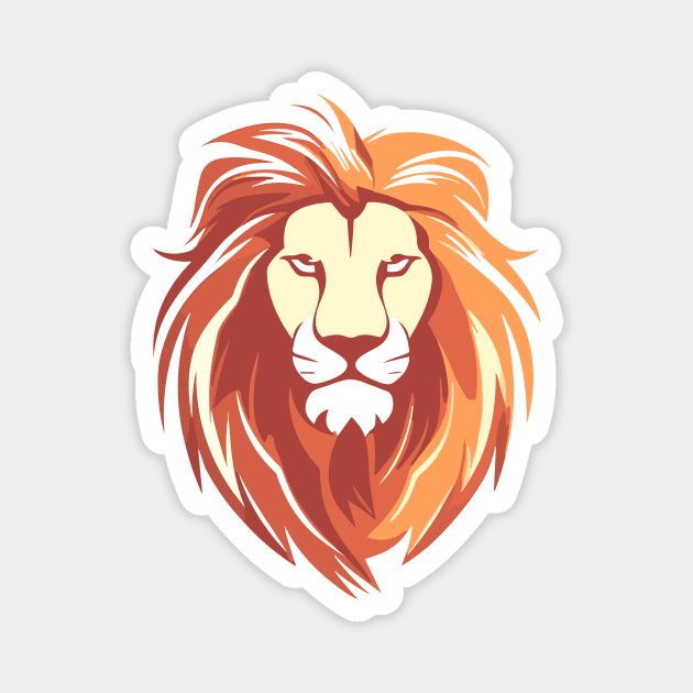 Lion Animal Freedom World Wildlife Wonder Vector Graphic Magnet by Cubebox