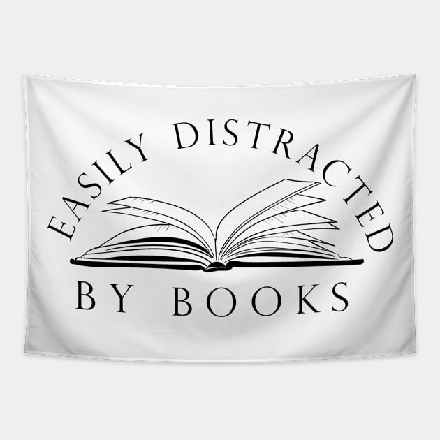 easily distracted by books Tapestry by sedkam