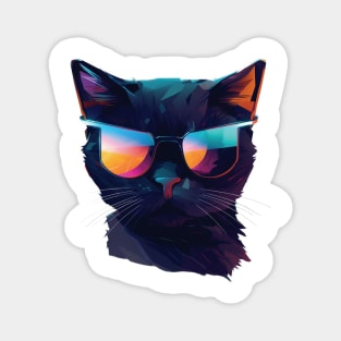 Cool Cat with glases Magnet