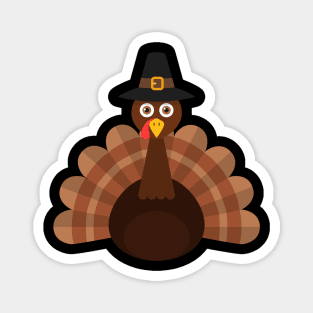 Turkey Pilgrim Cute Thanksgiving Magnet