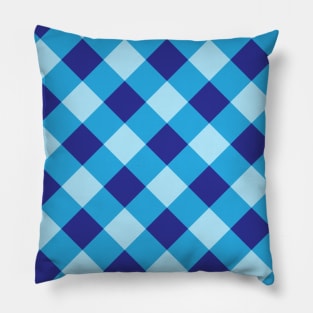 Blue Gingham Inspired Pattern Pillow