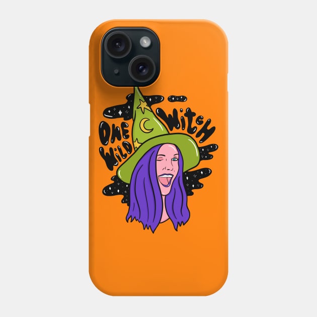 One Wild Witch Phone Case by Doodle by Meg