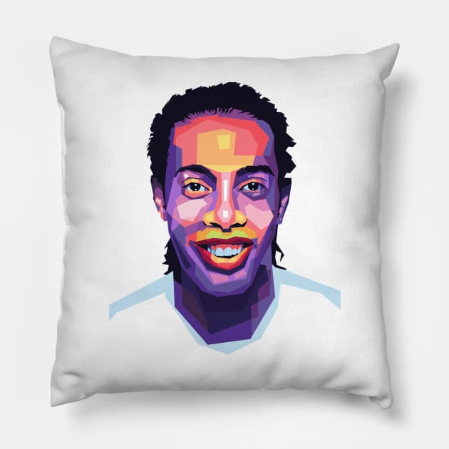 ronaldinho the legend Pillow by Danwpap2