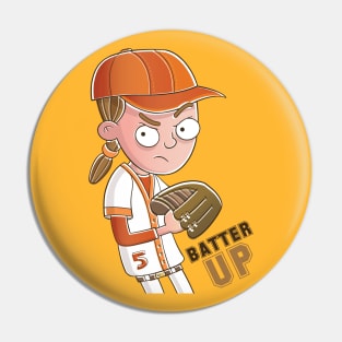 Baseball Girl Pin