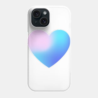 Cotton Candy Gradient Heart Design Phone Case