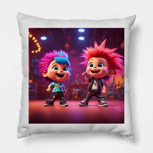 Punk Rock Toddlers Pillow