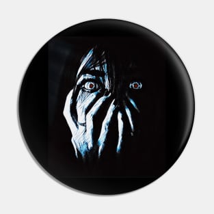 scary womens face Pin