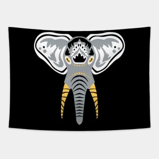 elephant head artwork Tapestry