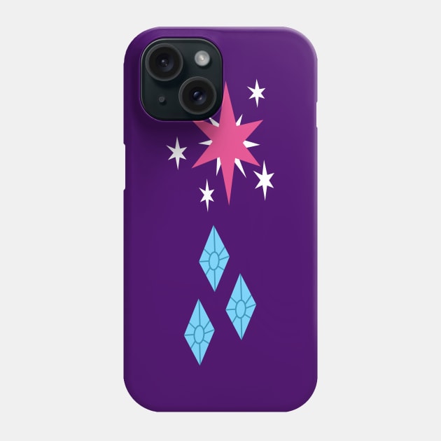 My little Pony - Twilight Sparkle + Rarity Cutie Mark V2 Phone Case by ariados4711