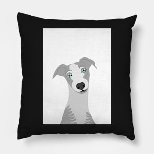 Whippet Dog Illustration Pillow