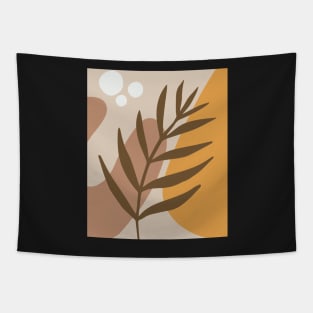 Minimal Modern  Abstract Shapes Abstract Leaf Warm Tones  Pattern Tapestry