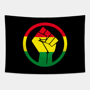 Black Power Fist, black lives matter, black history, Africa colors Tapestry