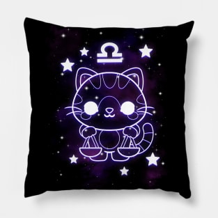 libra kawaii zodiac sign Pillow