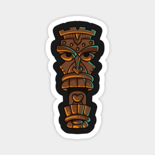 Funny Tribal Tiki Head Magnet