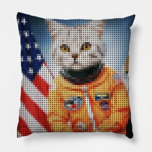 Astronaut Space Cat (Mosaic Design) Pillow