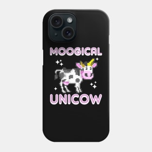 8-Bit Moogical Unicow Cute Magical Unicorn Cow Phone Case