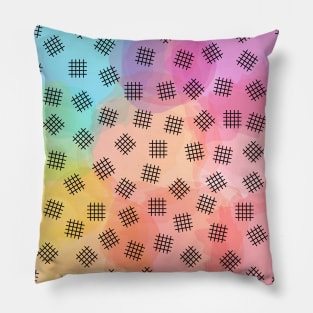 checkered color splash. Pillow