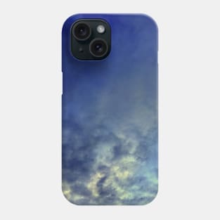 Speckled Dark Blue Grainy Clouds - Cloudy Day Phone Case