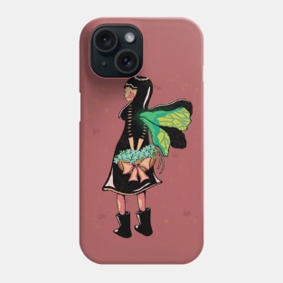 Girl with butterfly wings Phone Case