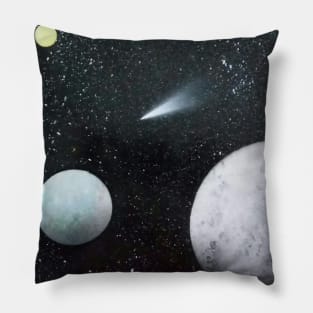 Sun, Earth, Moon and a comet Pillow