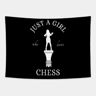 Just A Girl Who Loves Chess Tapestry