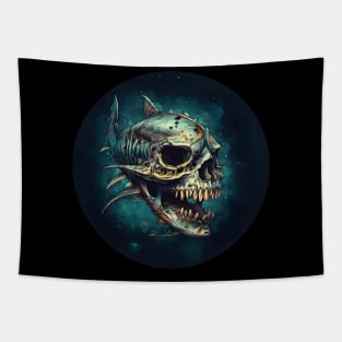 Zombie Shark Tapestry