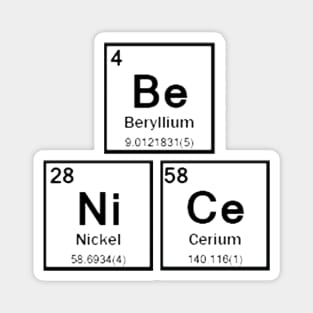 Be Nice - Periodic Table of Elements Magnet