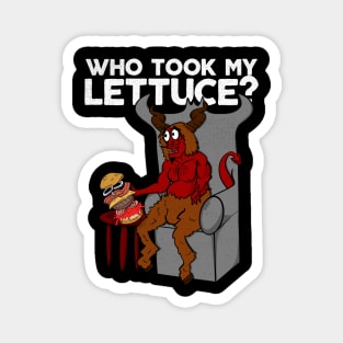 Cartoon Devil Who Took My Lettuce Magnet