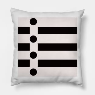 simple geometric monochrome abstract pattern Pillow