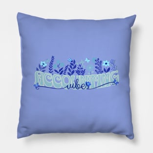 Floral Retro Accounting Vibes Pillow
